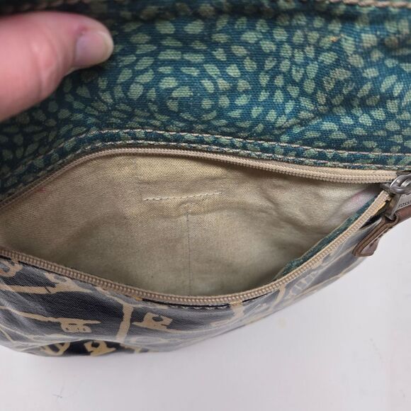 FOSSIL Key Per Crossbody Shoulder Bag Coated Canvas Adjustable Strap Y2K - Picture 8 of 16